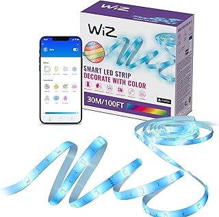 WiZ, Tira led inteligente 30m, RGB, incluye alimentador, hasta 16 millones de colores, conéctala vía WIFI, con tecnología …