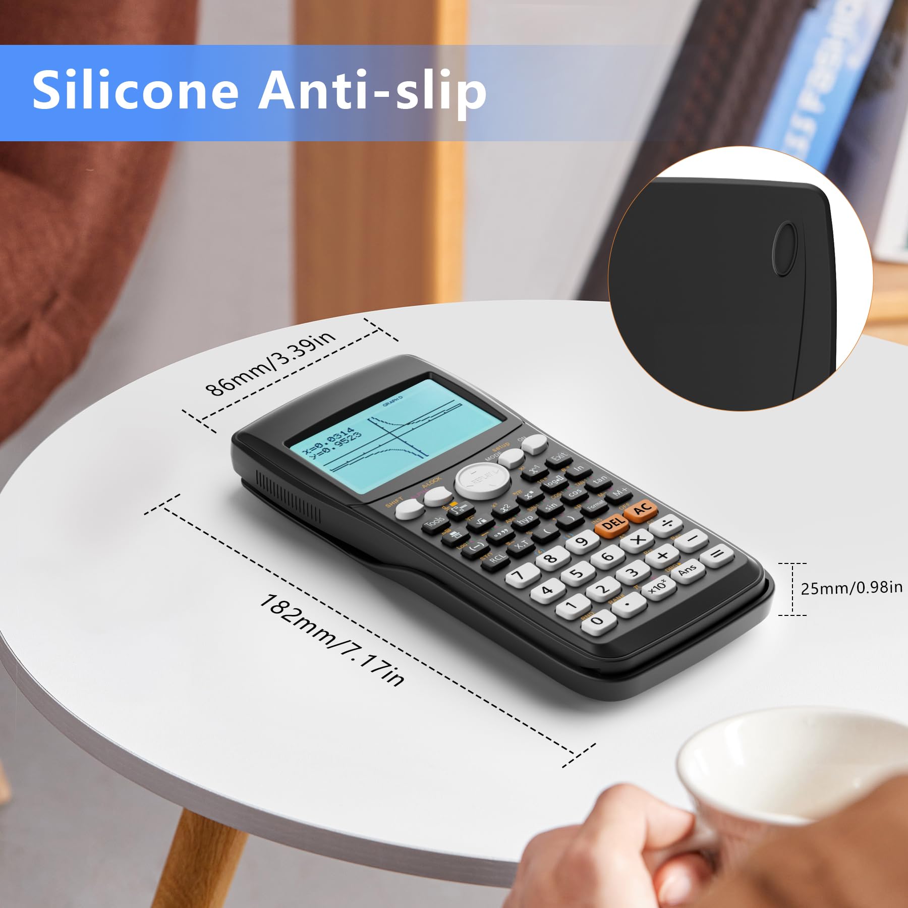 Scientific Calculators With Graphing Calculator, IPEROT Pink Scientific Calculators 10 Modes 4 Graphing Functions Desktop Math Calculator Ideal For School Supplies Students College Teachers - View #8