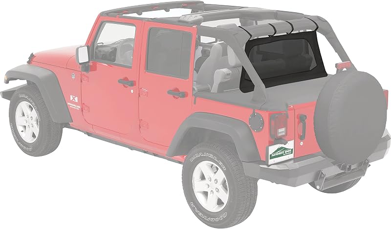 Cortina para cabine Pavement Ends by Bestop 41425-35 em vinil preto para Jeep Wrangler JK Unlimited 2007–2018