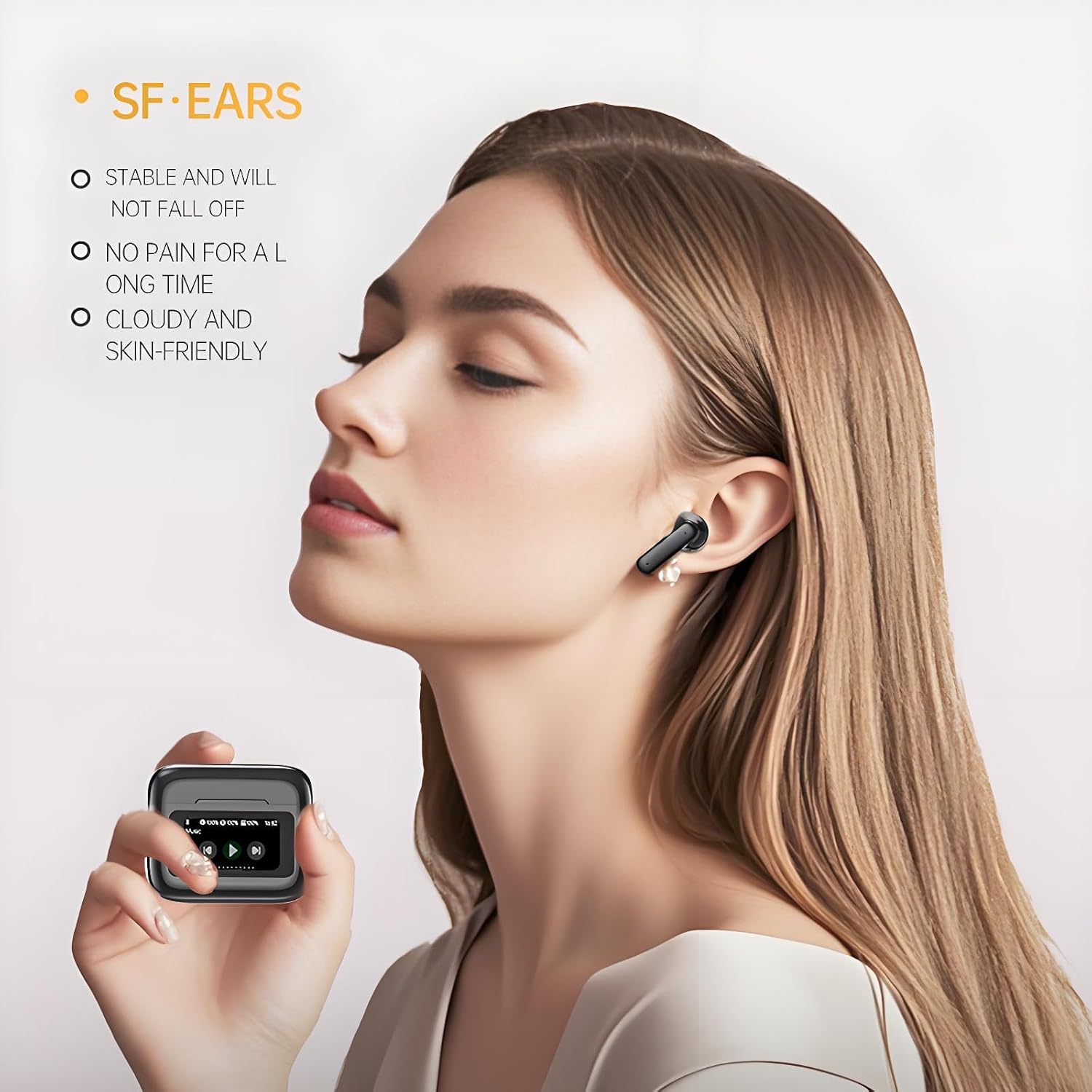 AI Real-Time Translation Earbuds,Wireless Earbuds,144 Languages Ear Buds,Two-Way Translator Earbuds, Bluetooth Headphones, Ear pods Wireless,HD Sound Translating Earbuds for Travel, JM21 Black
