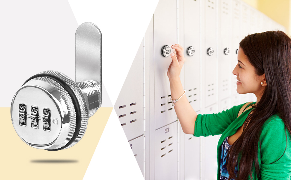 Serratura A Combinazione 3 Cifre Per Cassetti - Senza Chiave, Zincata