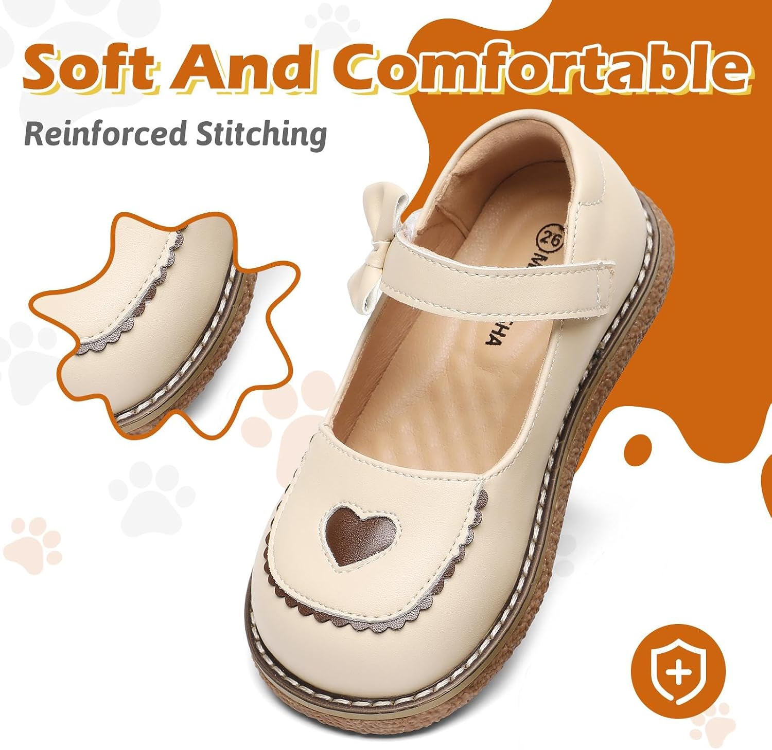 Mishansha Toddler Mary Jane Flats Little Girls Flower Dress Shoes for Wedding Party School