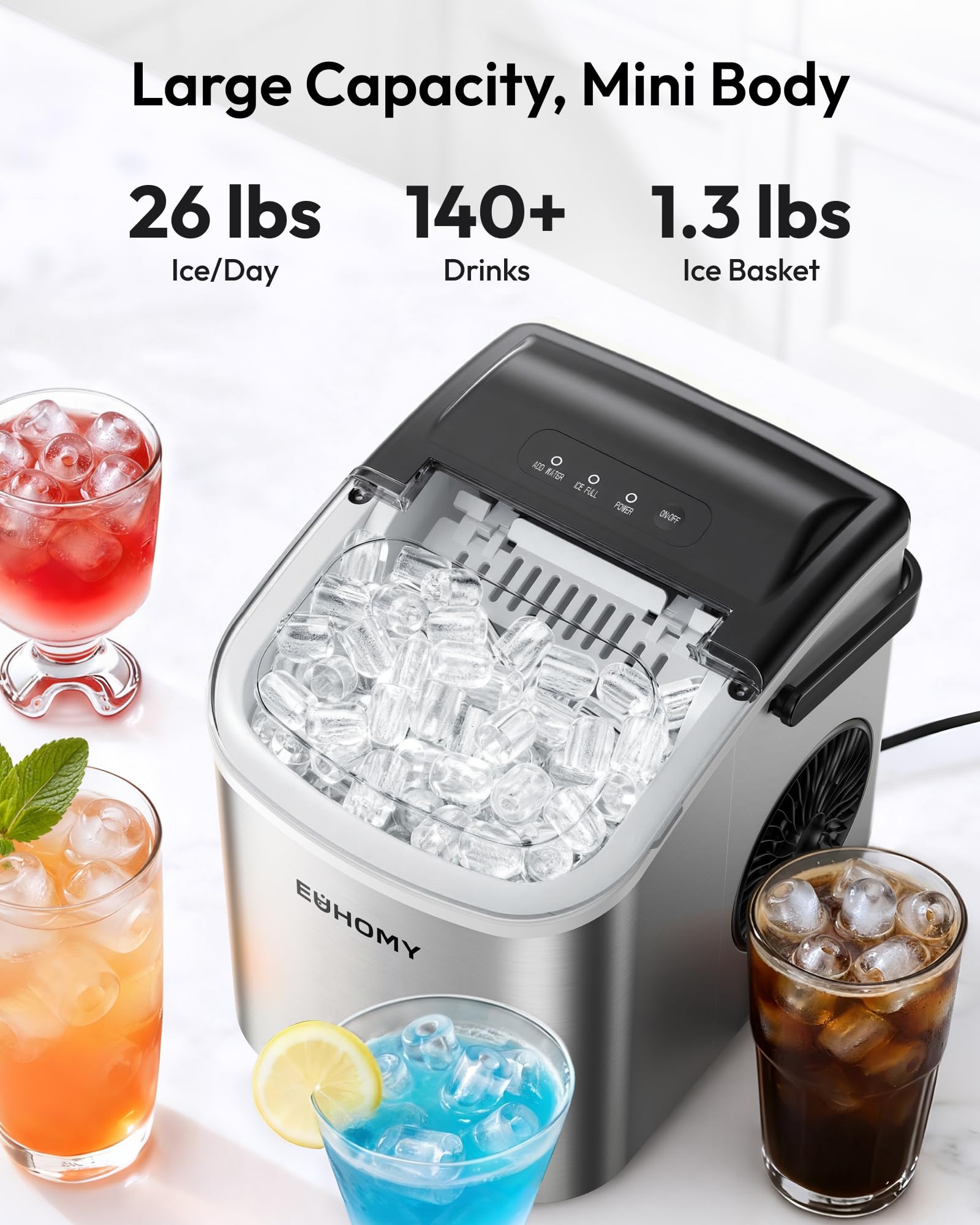 EUHOMY Ice Maker Machine view 3