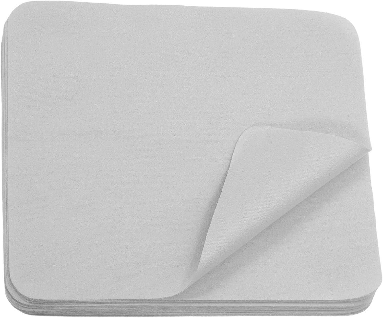 TOYANDONA 100pcs Microfiber Cleaning Cloths for Glasses Lenses and Computer Screens, Double-Sided Ultra Soft Plush Lens Cloth in Light Gray, Eyeglass and Screen Cleaner for Delicate Surfaces