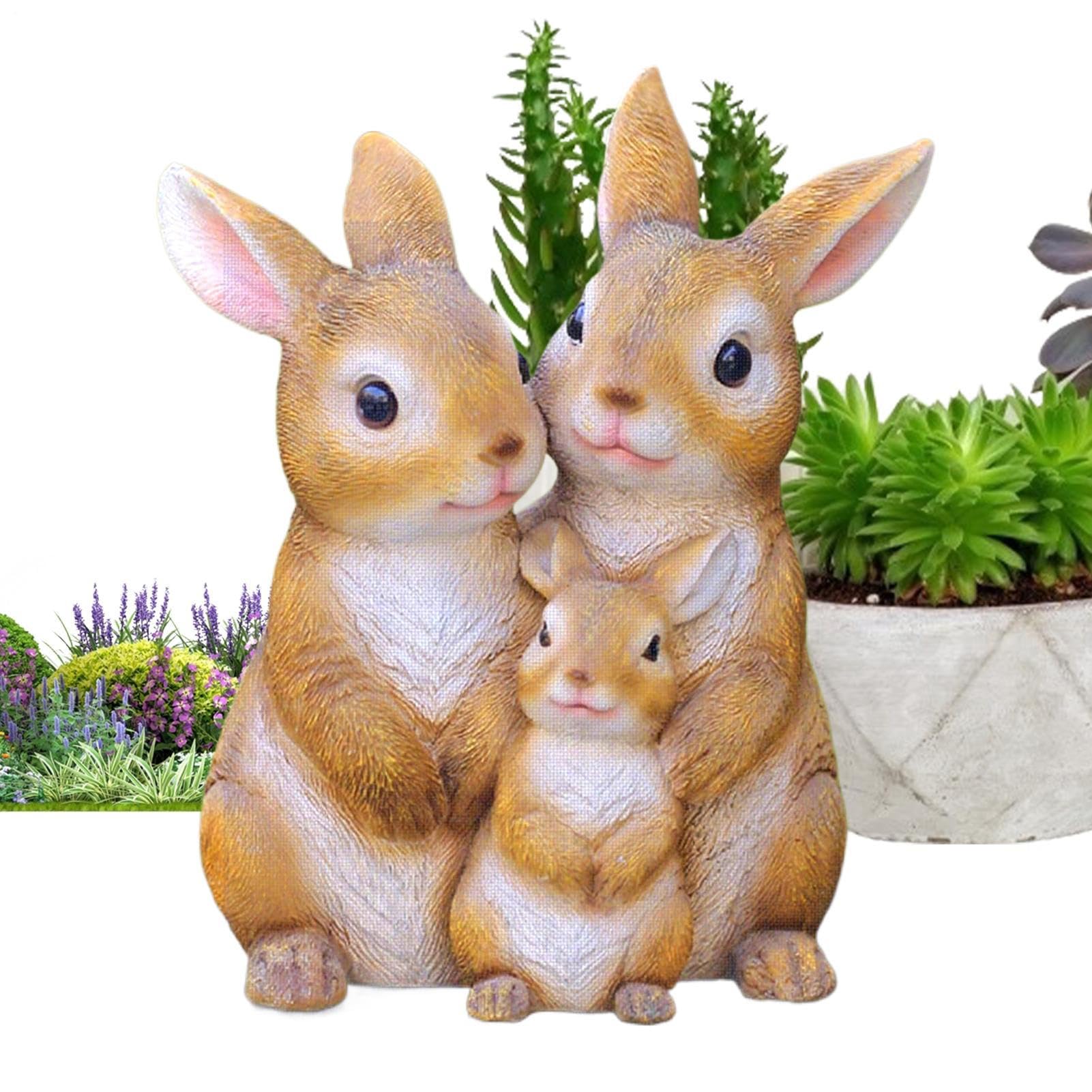 Statue de lapin légère pour embellir un porche vide et un patio sans vie