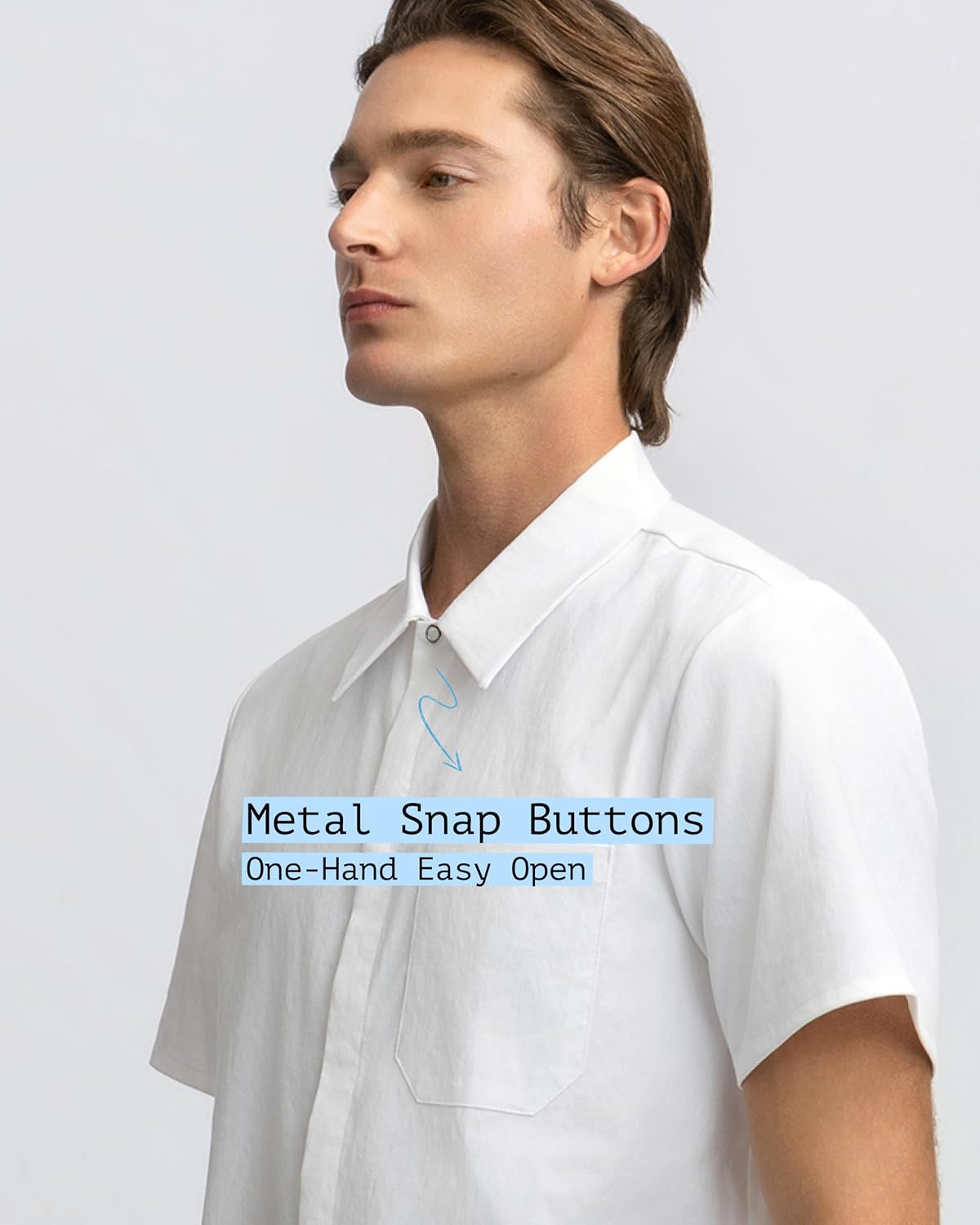 Chef Coat for Men, Short Sleeve Minimalist Chef Shirt, Rowan
