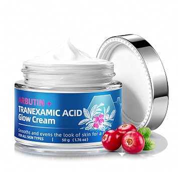 Arbutin 8% + Tranexamic Acid 5% Cream for Dark Spots & Uneven Skin Tone Hydrating, Non-Irritating, Safe for Sensitive Skin, Anti-Pigmentation, Brightening, 1.76 oz