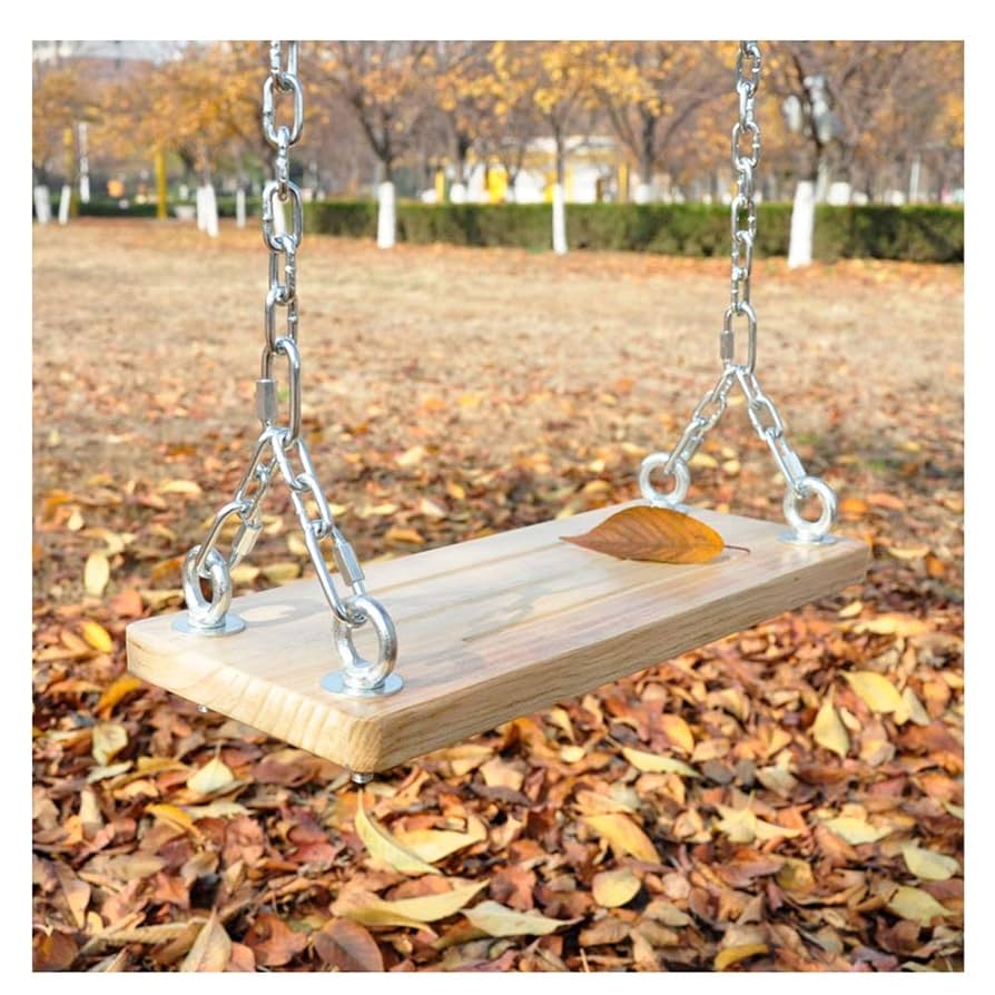 Amazon.co.jp: XUANX 木製ブランコ チェーン付き 子供用ブランコ