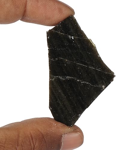 Miniatura 2 de Obsidiana Negra Natural Cristal Curativo Piedra Preciosa Suelta 147.15 CT Obsidiana Negra áspera
