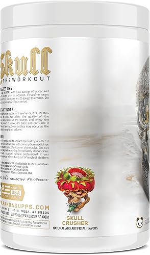 Miniatura 2 de Underground Bio Labs Panda Supps - Estimulante alto de calavera, preentrenamiento nootrópico, melena de león, 403 mg de cafeína para enfoque de