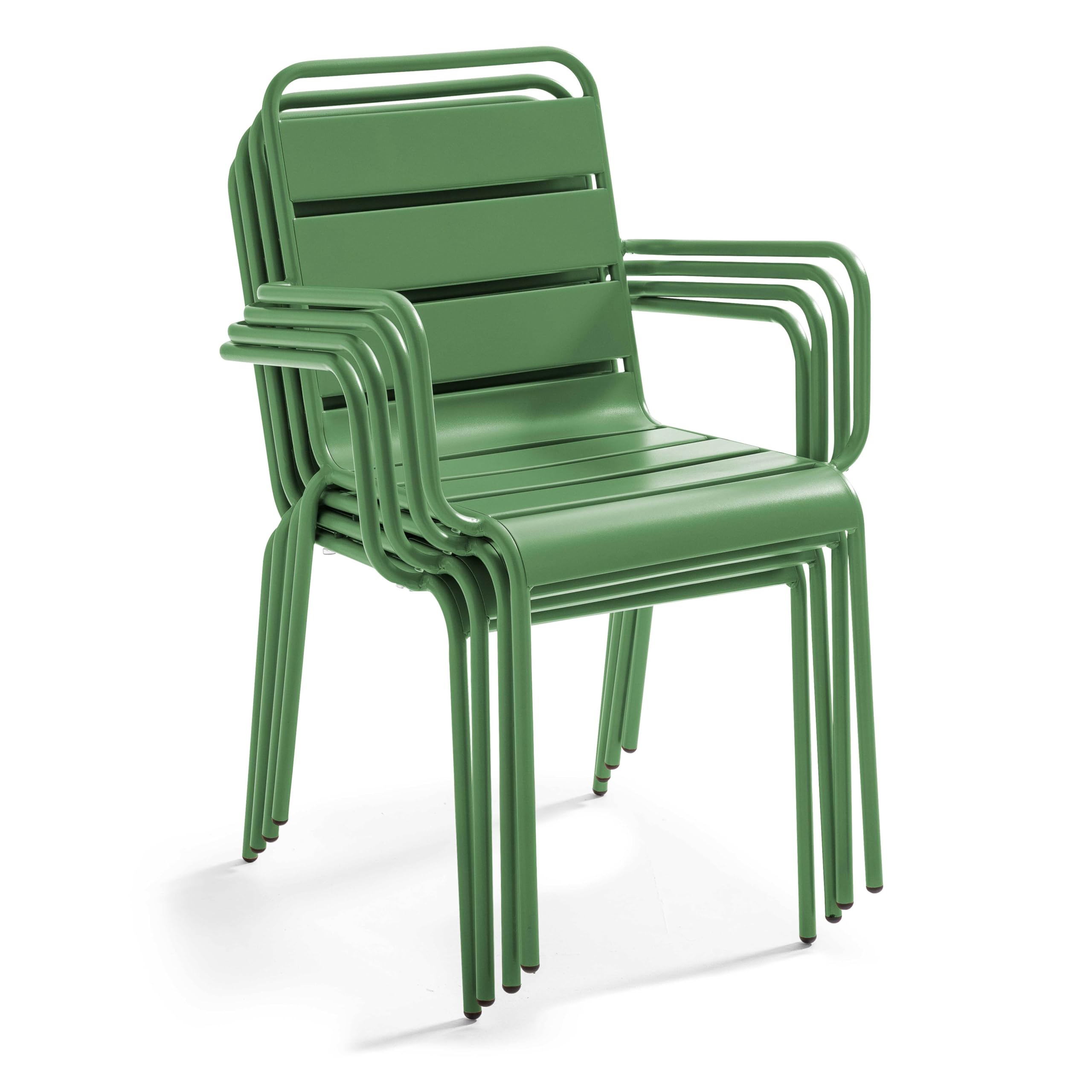 Oviala Fauteuil de Jardin en métal Vert Cactus - Palavas