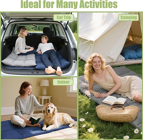 Miniatura 3 de Tuphen Protector de colchón de cuna para camping, cubrecolchón de cuna, colchón de campamento, almohadilla para dormir de 75 x 30 pulgadas,