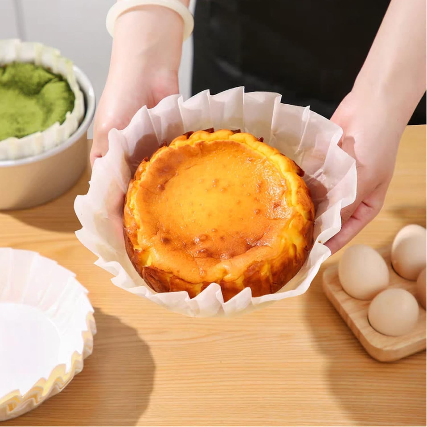 100pcs Disposable Parchment Liners Basques Cake Paper Cake Wrappers Oil Muffin Paper for Baking, Cake Pan, Cheesecake, Cupcake, Oven, Air Fryer, 4 Inch - Image 6