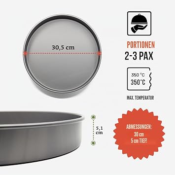 Chef Pomodoro Chicago Style Pizza Pan 12 Round