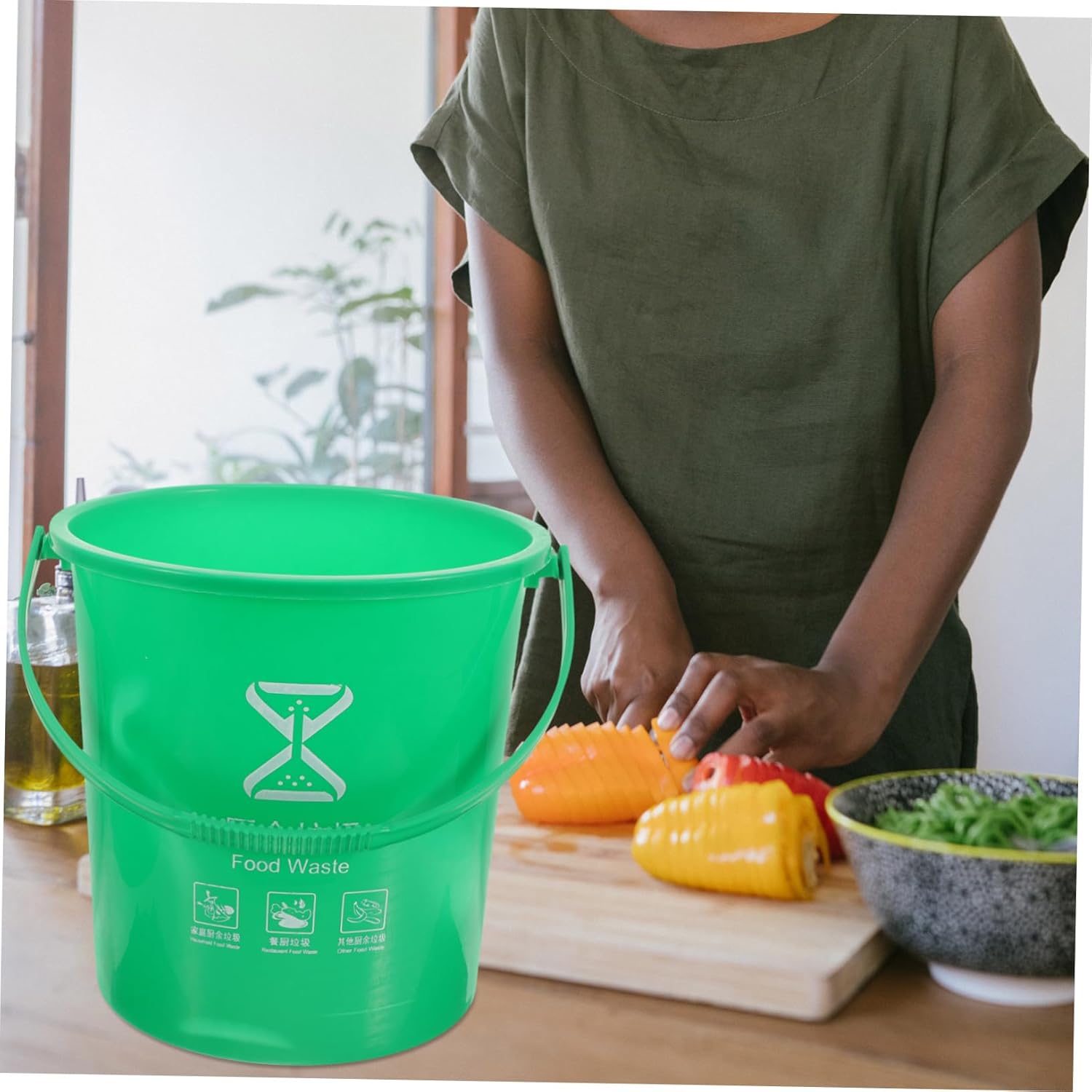 Garbage Cans for Kitchen Organic Waste Bin Kitchen Trash Can Compost Bin