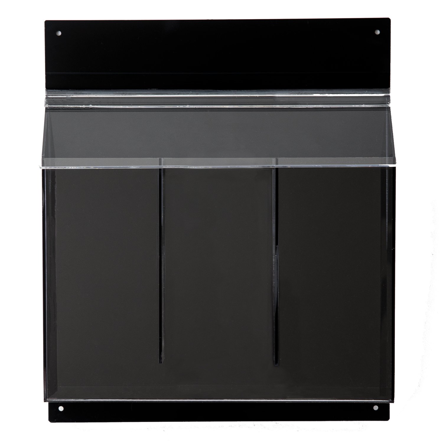 Source One Soporte para folletos trípticos, uso en exteriores, color negro, acrílico, varios tamaños disponibles