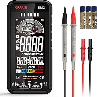 Multimeters,QLUUE Digital Multimeter 6000 Counts Voltmeter Auto-Ranging Fast Accurately Measures Voltage Current Live Wire Diodes Continuity tests car battery capacity