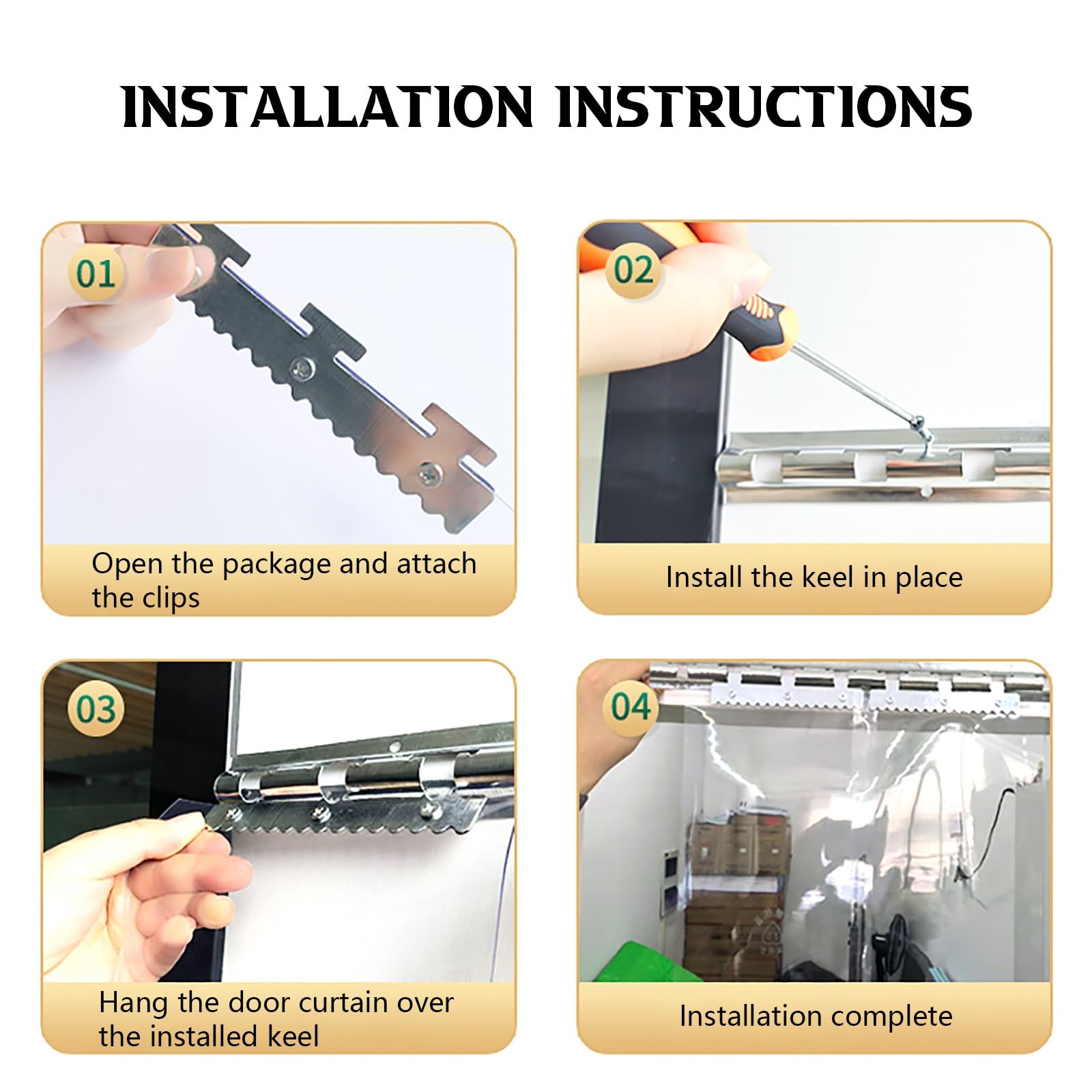 Rideau à Lanières PVC Isolant Rideau de Porte lanieres Épaisseur 2,5 mm Rideau Industriel à lanières Facile à Installer Convient aux entrepôts, garages, usines, supermarchés(15x260cm(1pcs))