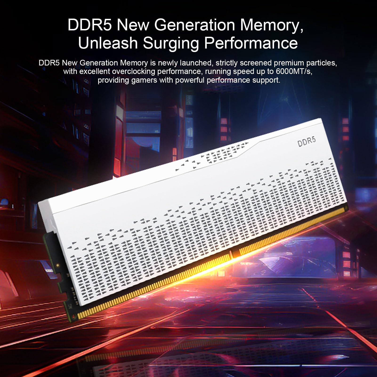 DDR5 32 GB (2x16 GB) 6000 MHz, pamięć RAM do Komputerów Stacjonarnych do Gier, Podwójna 32-bitowa pamięć Stacjonarna PC5-48000U CL46-48-48-96 dla XMP3.0 dla EXPO