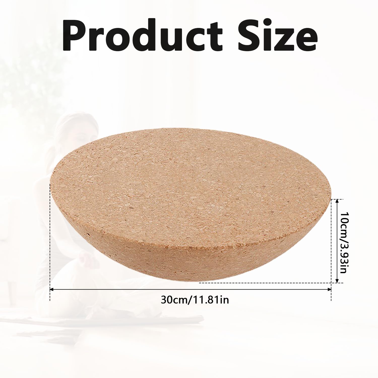 Balance Board demi-sphère en liège, Balance Trainer Ø30 cm en liège naturel, adapté à toutes les Balance Boards pour enfants et adultes