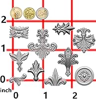 Vista 3 de Molde de medallón barroco para yeso de arcilla seca al aire de Polyclay