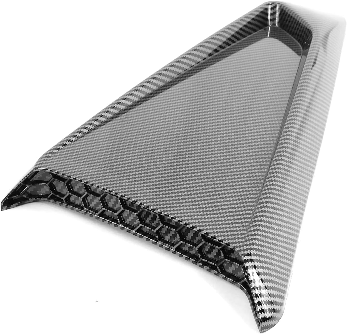 FREEMOTOR802 Compatible With 2010-2014 Ford Mustang Coupe Window Louver, Carbon Fiber Print ABS IKON Style Left Right Side Window Louvers Scoop Cover Vent Pair