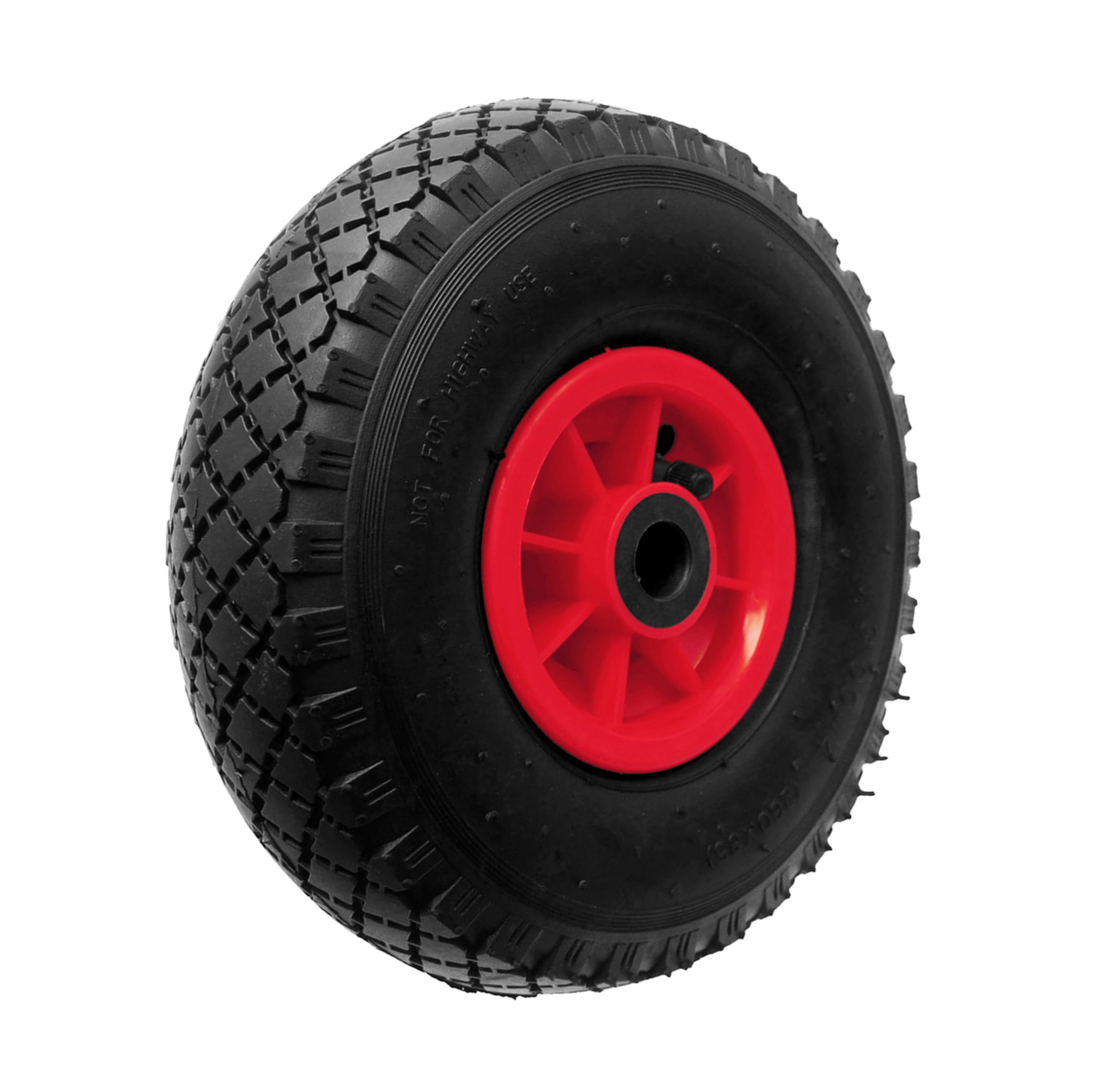 Product Pro 10" Red Pneumatic Wheel 3.00-4 (260x85mm) for 20mm Axle Shaft