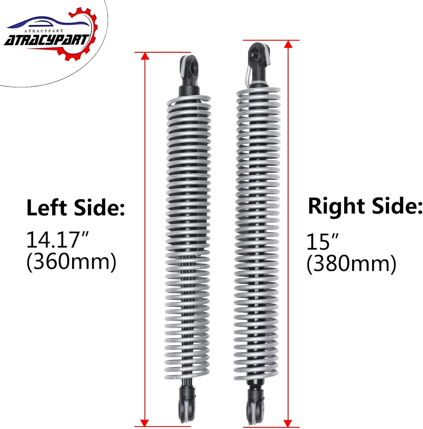 Rear Trunk Lid Tension Spring Tailgate Return Spring Support | Replacement for 2011-2016 BMW 528i 535d 535i 550i M5 & 5 xDrive Series | Replaces# 51247204366 51247204367