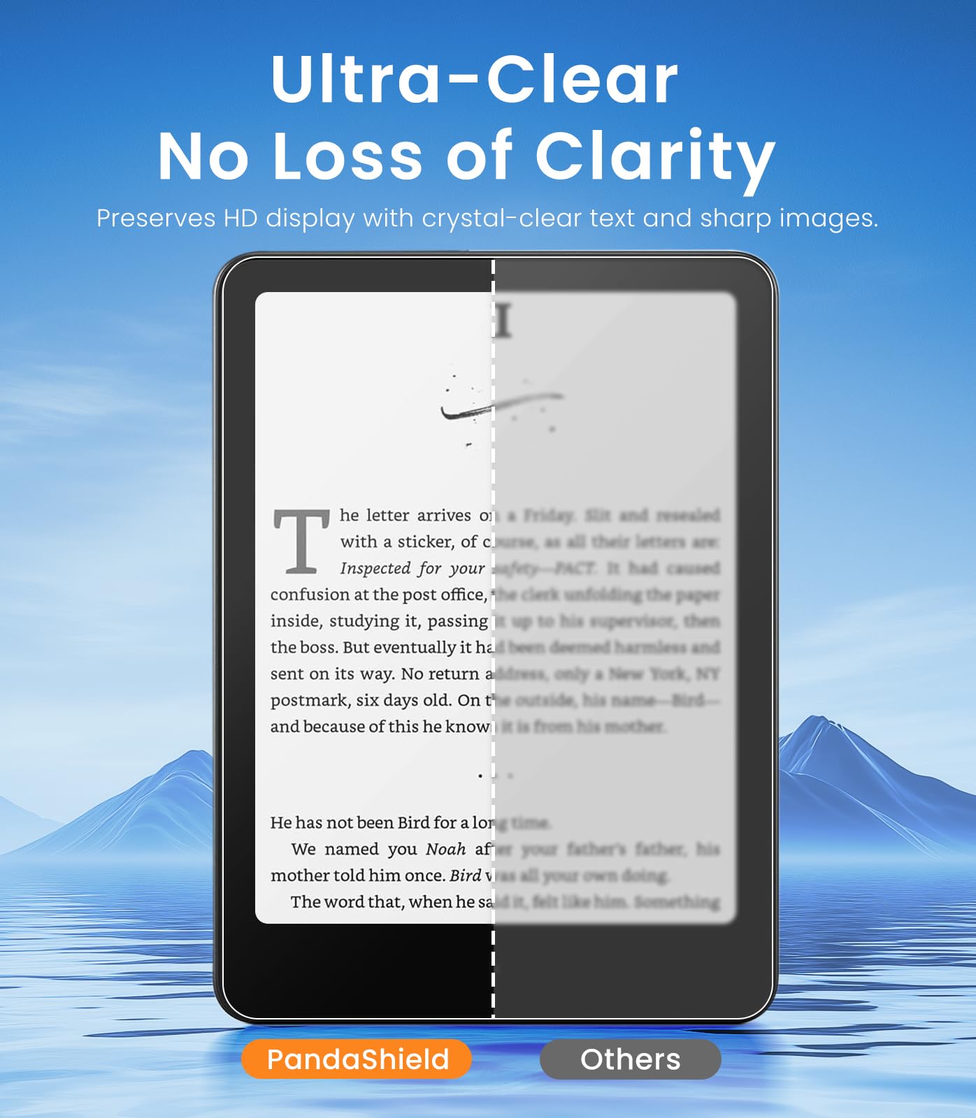 Pandashield Displayschutzfolie für Kindle Paperwhite 6 (12. Generation) und Kindle Colorsoft Signature Edition, blendfrei, matt, mit automatischem Positionierungsrahmen, Amooth Touch, 2 Stück