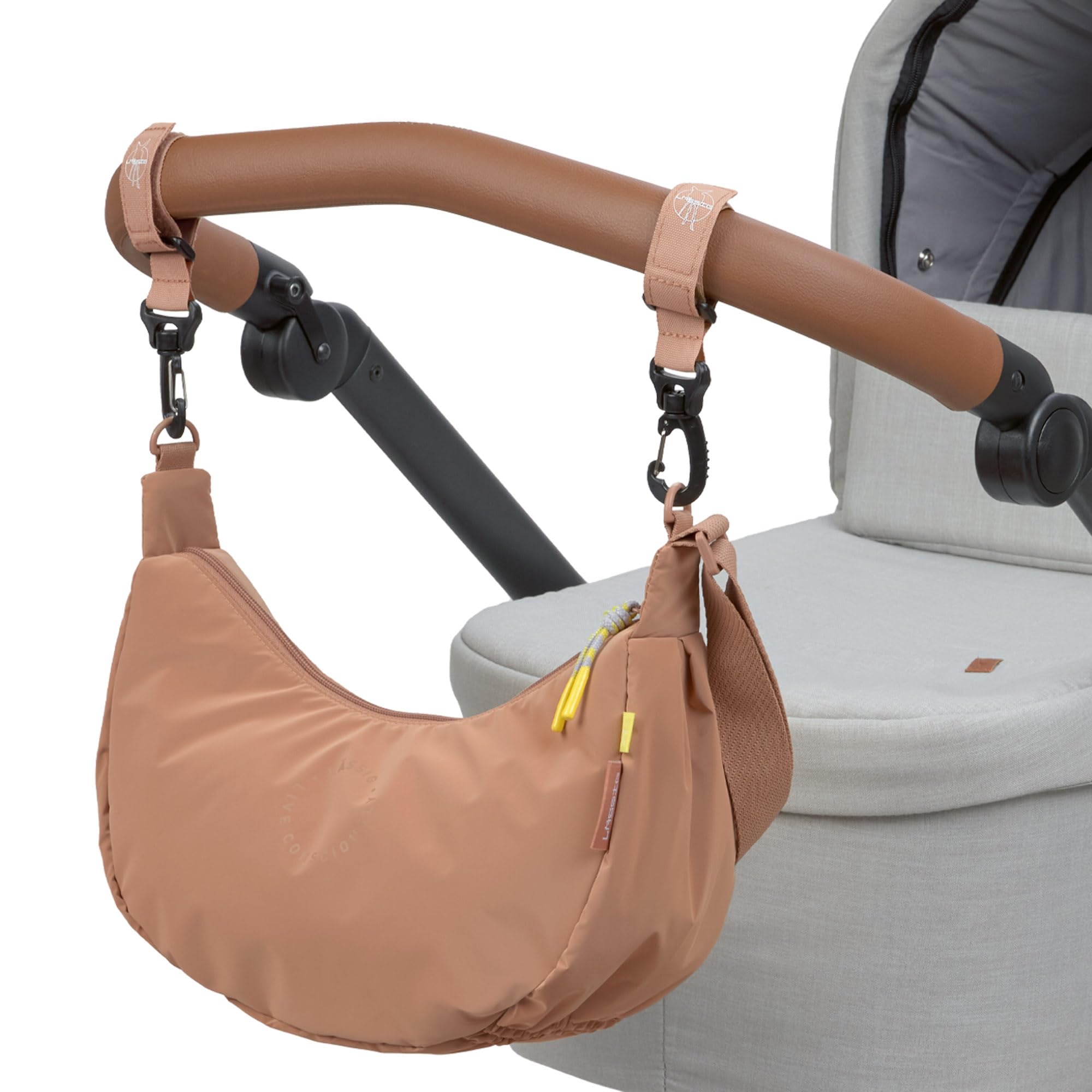 LÄSSIG Borsa fasciatoio a tracolla con attacco per carrozzina/Stretch Up Bum Bag
