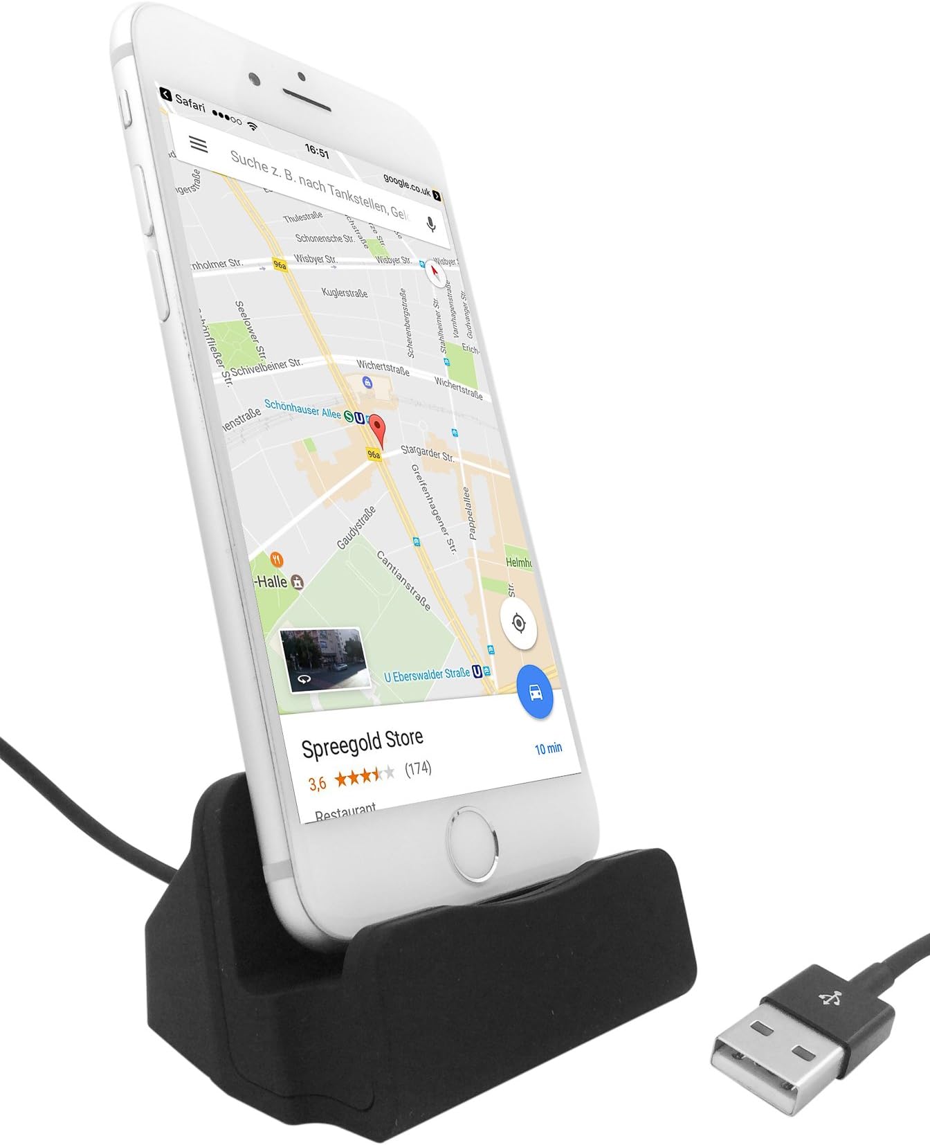 Premium- Designer USB -C Anschluß PIN - Lade und Docking-Station Dockingstation Desktop-Dock Ladestation Ladegerät Halter Ladeschale Ladehalterung Ständer - type c dock docking station cradle Pack MiniDock
