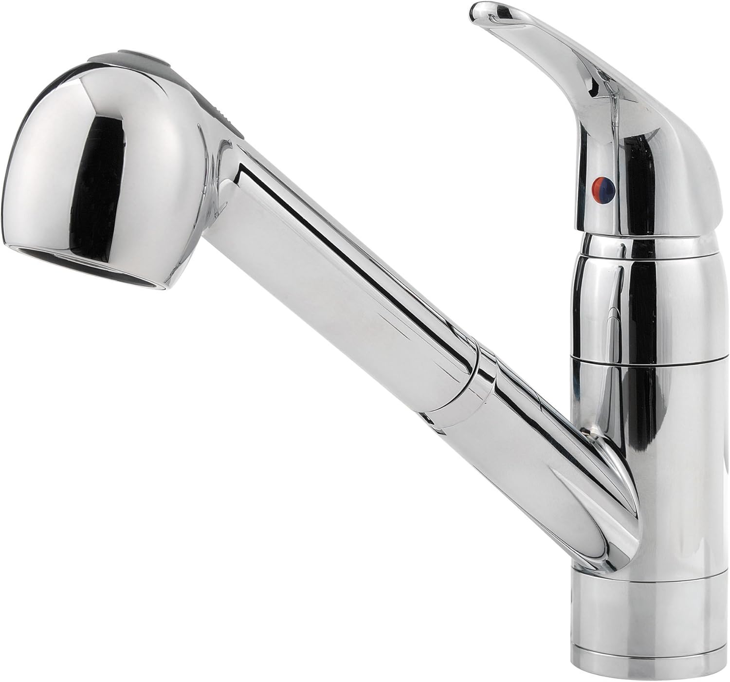 Pfister 133-10CC Pfirst Series Single Handle 1 or 3-Hole Pull-Out Kitchen Faucet, Polished Chrome