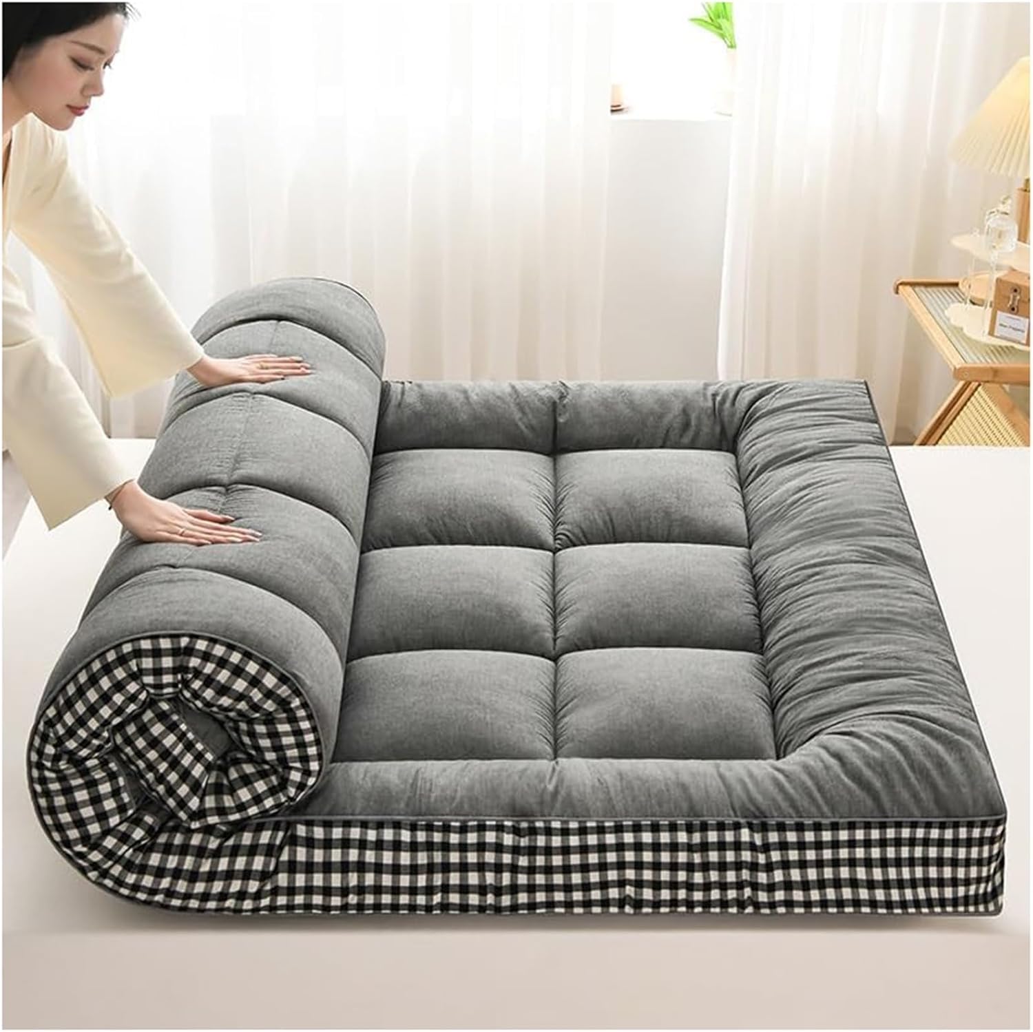 Matelas Tatami Matel-up Pliable Matelas Futon Japonais 140x200 Matelas De Sol Japonais Épais Matelas De Futon Épais(D,1.5mx2m)