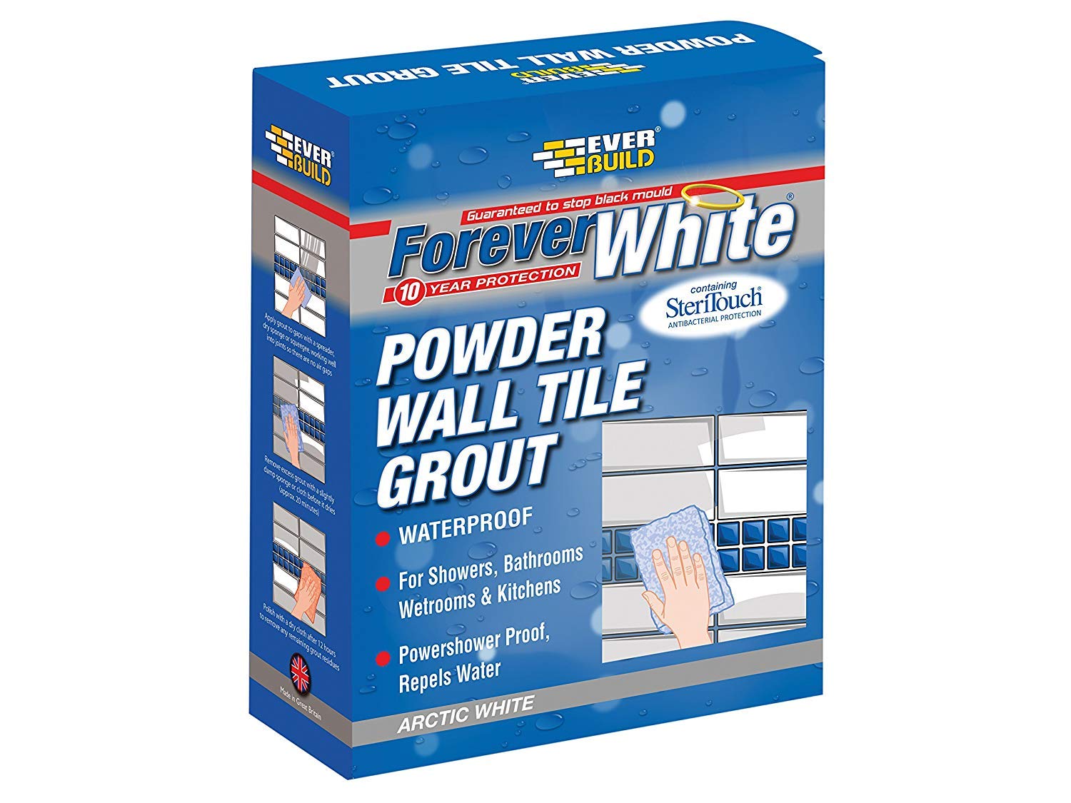 2 X Forever White Powder Wall Tile Grout 1.2kg