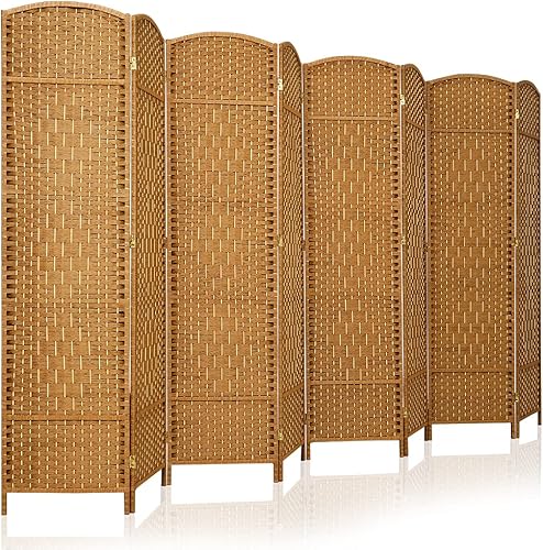 Miniatura 61 de Divisores de habitación de 6 pies de alto - 20 pulgadas de ancho pantalla de privacidad independiente con fibra tejida de diamante, divisor de pared