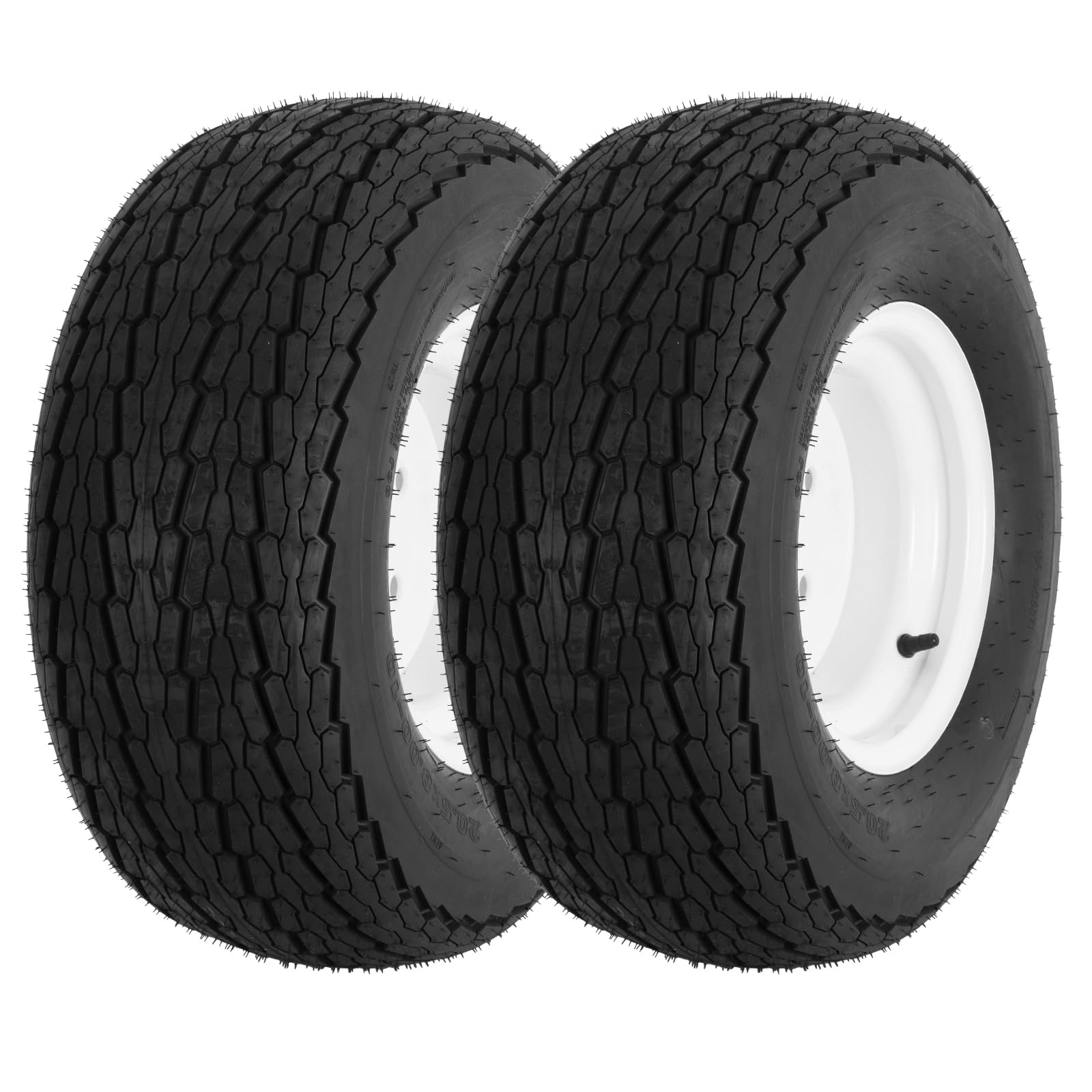 2PK RVpunk 20.5x8-10 Bias Trailer Tire with 10" Wheel - 5 on 4-1/2" - Load Range E