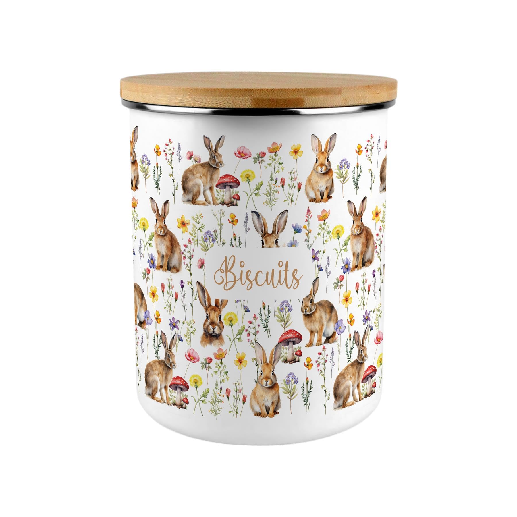 B&Q -  Wild Meadow Rabbits Extra Large Biscuit Tin