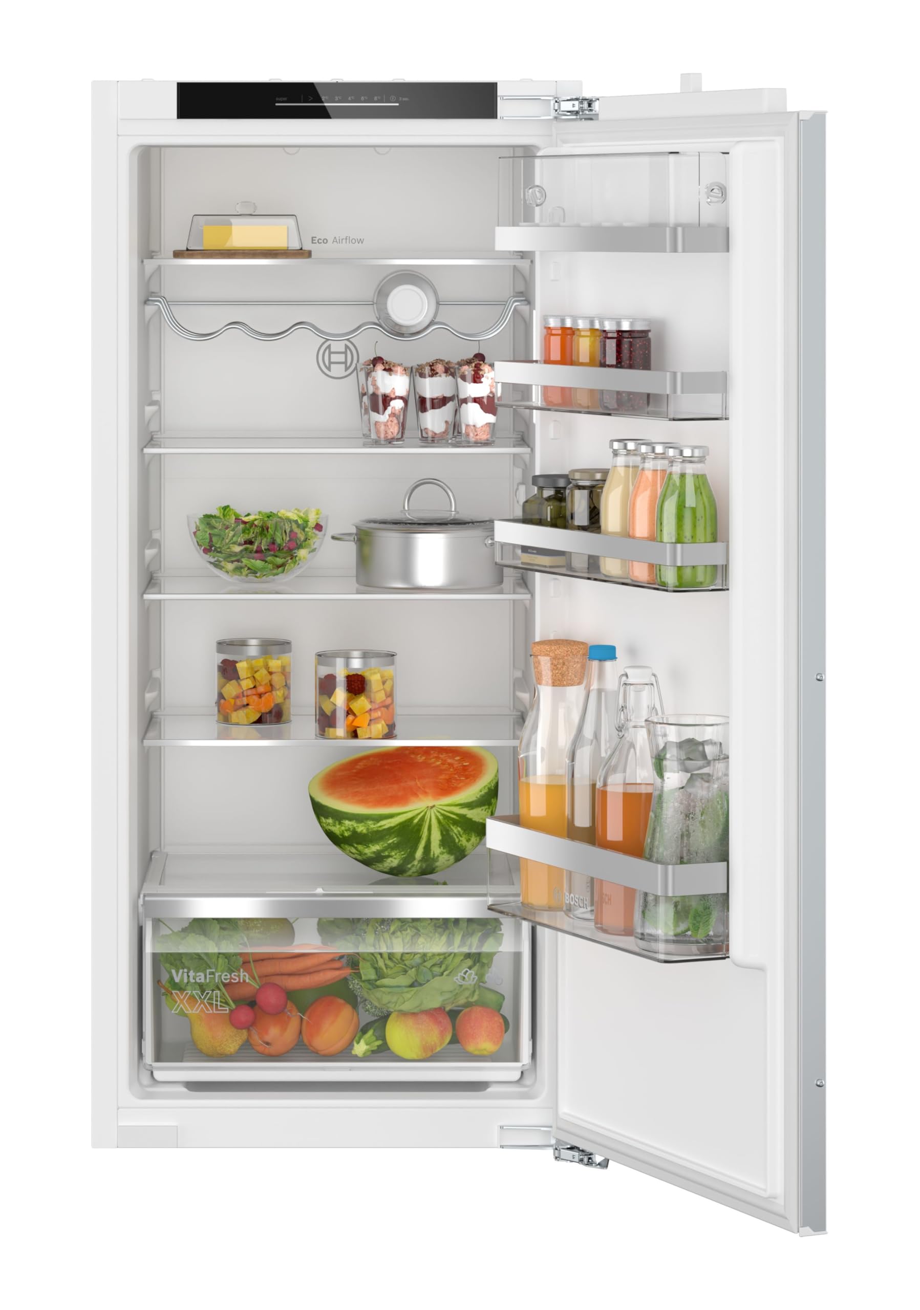 Bosch KIR41ADD1 – Einbau-Kühlschrank, Serie 6, 204 L (Nische 122,5 x 56 cm), Made in Germany
