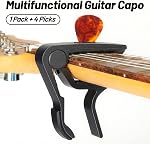 Guitar Capo with Pick Holder for Acoustic Electric Guitar,Ukulele