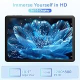 UBDXBD Tablette Android 15 10.1 Pouces, 18Go RAM (6+12) 128Go, T30 Octa-Core, 1To TF, Widevine L1, Écran IPS HD, 6000mAh, WiFi 2.4/5G, Face ID, GMS, Double Caméra, Grise - 4