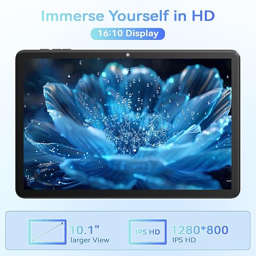 UBDXBD Tablette Android 15 10.1 Pouces, 18Go RAM (6+12) 128Go, T30 Octa-Core, 1To TF, Widevine L1, Écran IPS HD, 6000mAh, WiFi 2.4/5G, Face ID, GMS, Double Caméra, Grise - 4