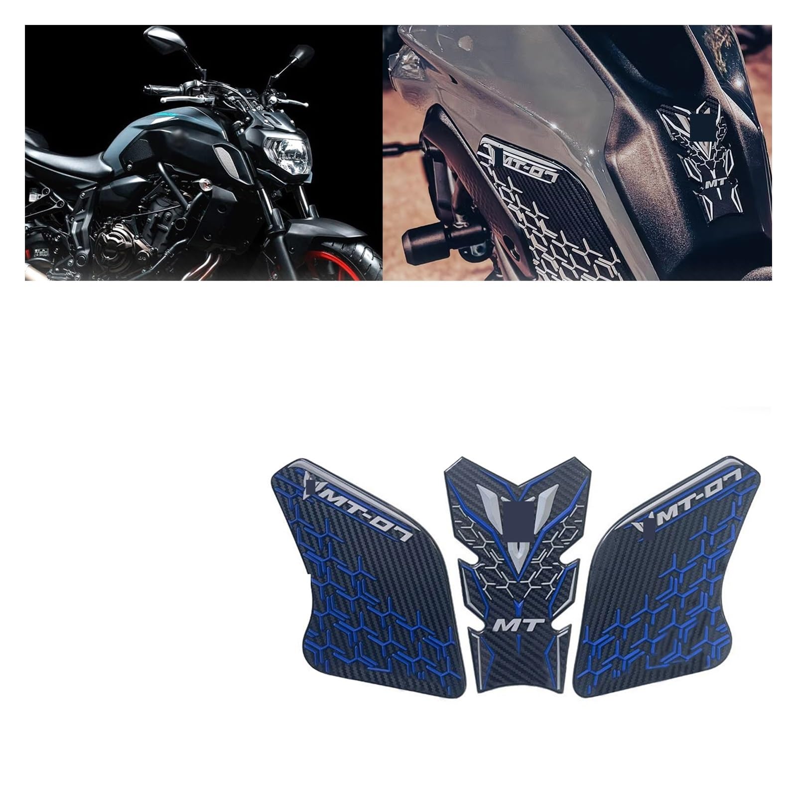 for YAM&AHA MT-07 2020-2024 Motorcycle Fuel Tank Sticker Fuel Tank Sticker Traction Fuel Decal Tank