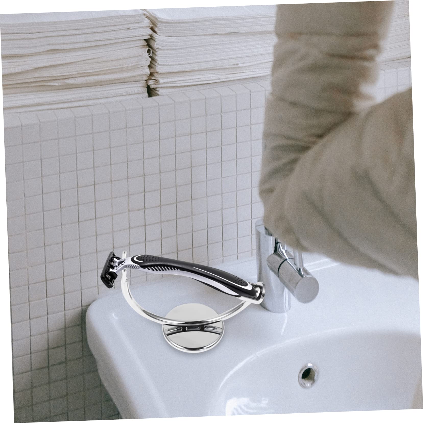 Healeved 2pezzi Per Rasoio Inossidabile Stand Per Rasoio Organizer Conservazione