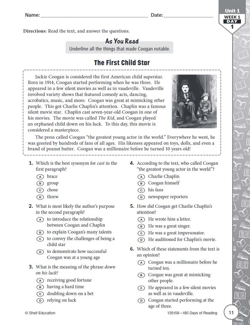 180 Days™: Reading for 7th Grade Practice Workbook for Classroom and Home, Cool and Fun Practice Created by Teachers (180 Days of Practice) - Image 7