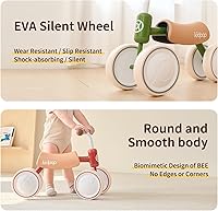 Vista 3 de kidpop Big BEE - Bicicleta de equilibrio para niños con vehículo de cuatro ruedas