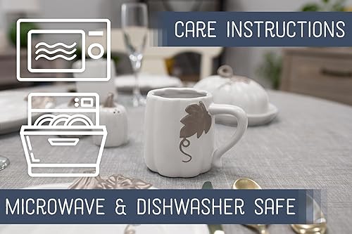 Miniatura 3 de Nat & Jules - Tazas de café de cerámica con forma de calabaza de 12 onzas perfectas para Halloween, Acción de Gracias y colecciones de cocina y