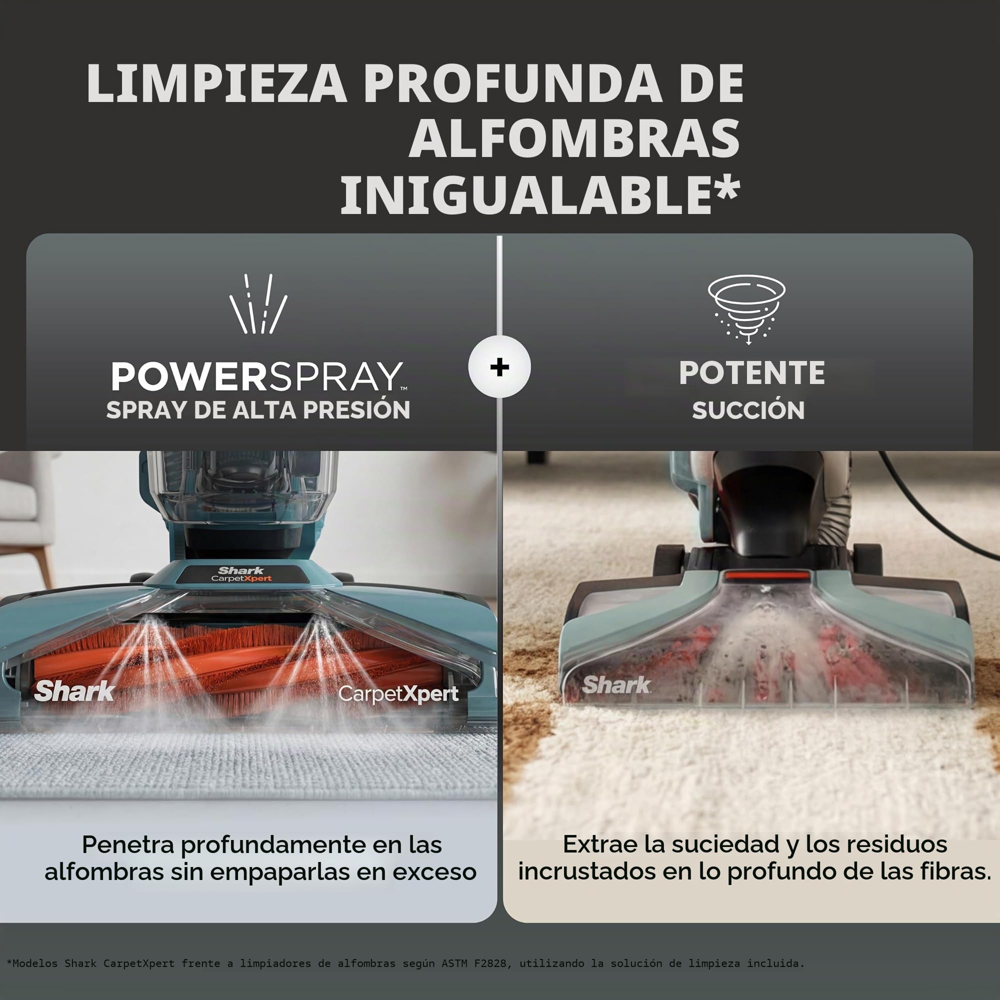 Shark CarpetXpert EX151 - Limpiador Vertical De Alfombras Y Alfombreras Para Mascotas, Limpieza Profunda, Eliminación De Suciedad Y Mugre, Champú De Alfombras, Magenta