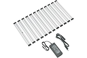 eshine Hand Wave Activated LED Under Cabinet Lighting Kit, Dimmable, 12-Pack