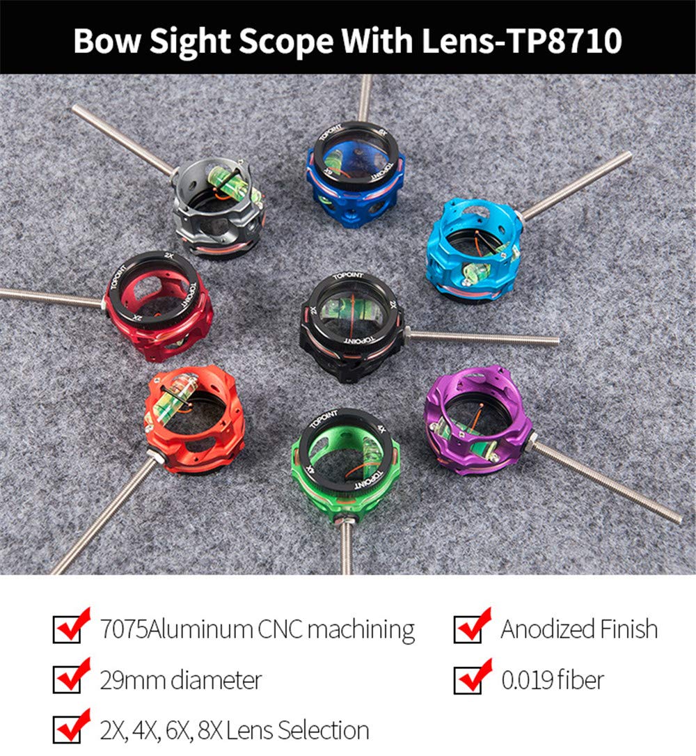 Truglo Posi Pro XS Unisex Adult Peep Sight Pulleys, Blue and Black