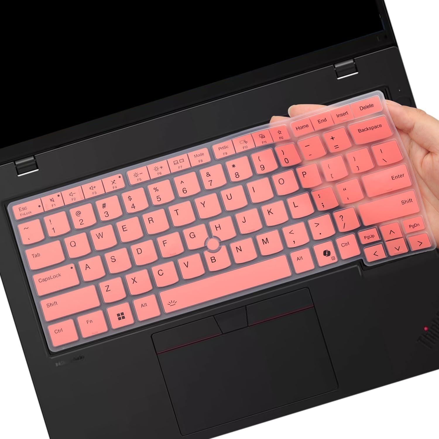 Keyboard Cover for Lenovo Thinkpad L14 Gen 5 /Thinkpad P14s Gen 5 / Thinkpad T14 Gen 5 /Thinkpad T14s Gen 6 14 Inch Laptop, US English Layout Keyboard Cover Skin Protector-Pink